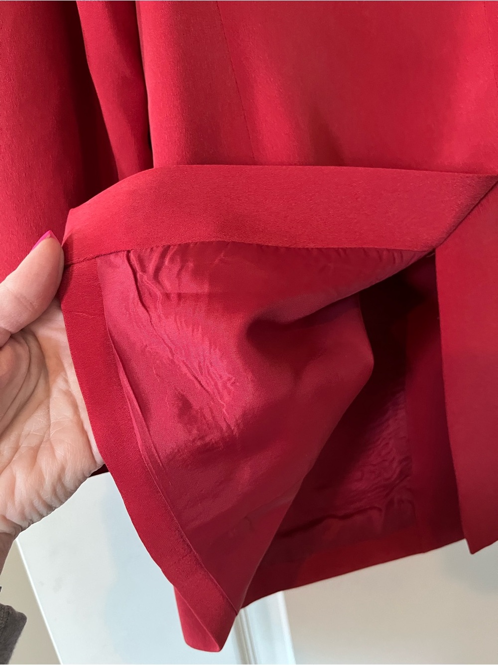 Jones New York Red Double-Breasted Silk Blazer Women’s Size 4P - Picture 4 of 16